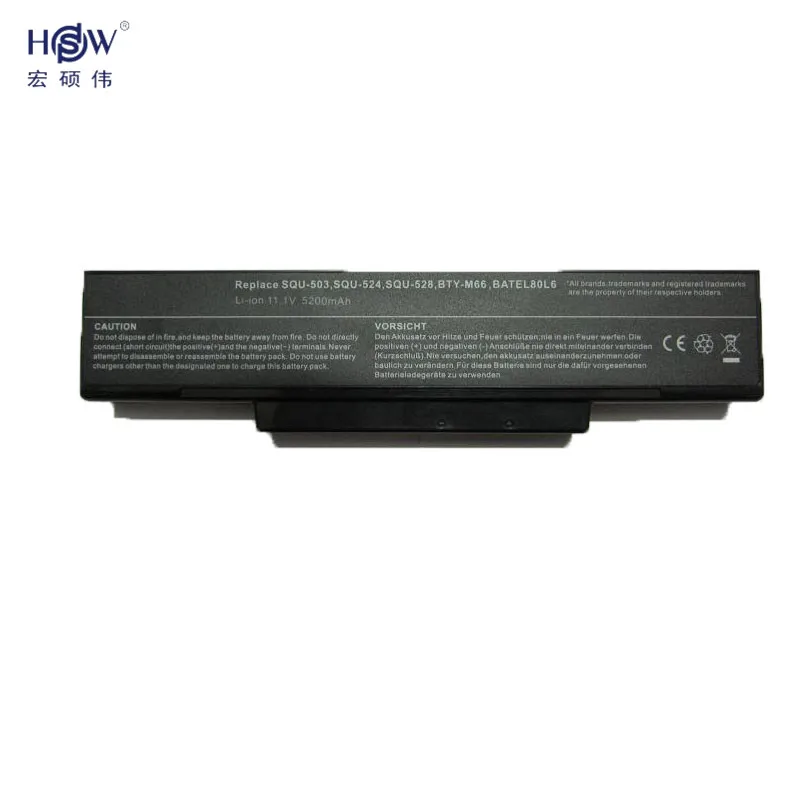 HSW аккумулятор A32-F2 A32-F3 A32-Z94 A32-Z96 BTY-M66 SQU-528 для Asus Z53 M51 Z94 A9T F3 F3S F3K F3T F3SV F3JR F3JA F3E акумуляторная батарея