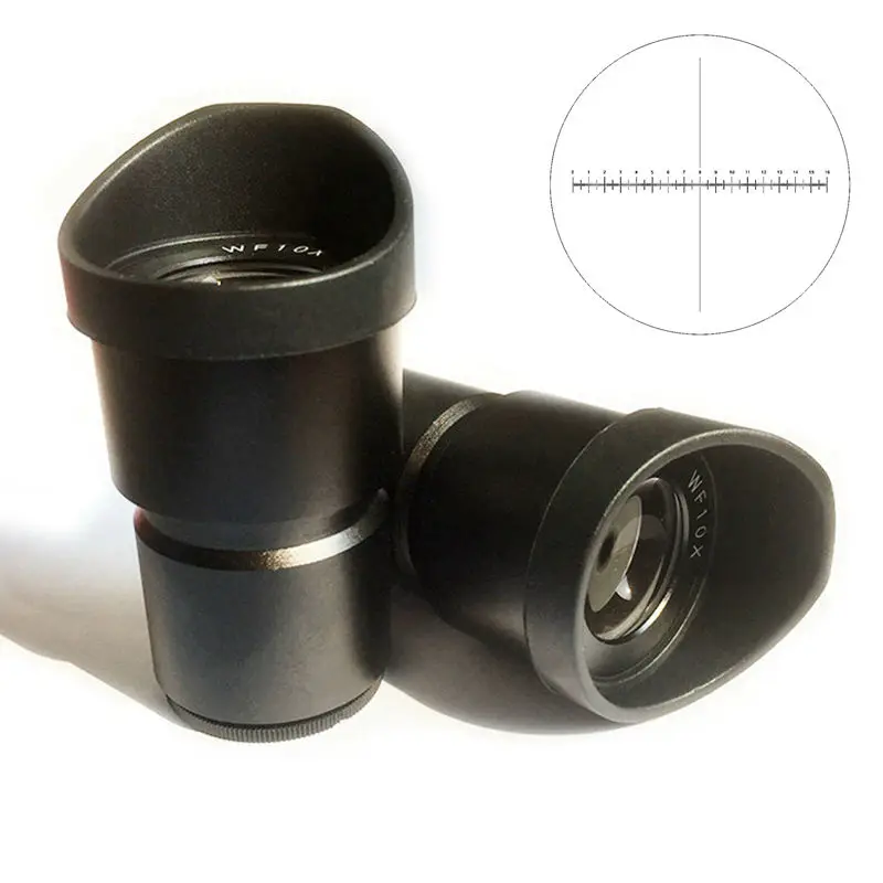 

1PC WF10X/20 Wide Field Eyepiece Optical Lens for Stereo Microscope Mounting Size 30 mm with Rubber Eye Cups and Scale