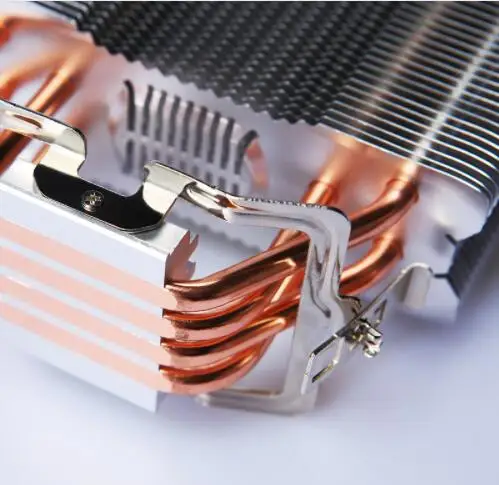 Aigo E4 PC وحدة المعالجة المركزية مروحة التبريد برودة 4 Heatpipes مروحة تبريد لوحدة المعالجة الرئيسية المبرد مبادل حراري من الألومنيوم وحدة المعالجة ...