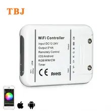 DC12-24V 4A* 5CH RGB/WW/CW Светодиодный Wi-Fi контрольный Лер IOS Android Smart Link таймер управление музыкой RGB контрольный Лер для Ленточный светильник