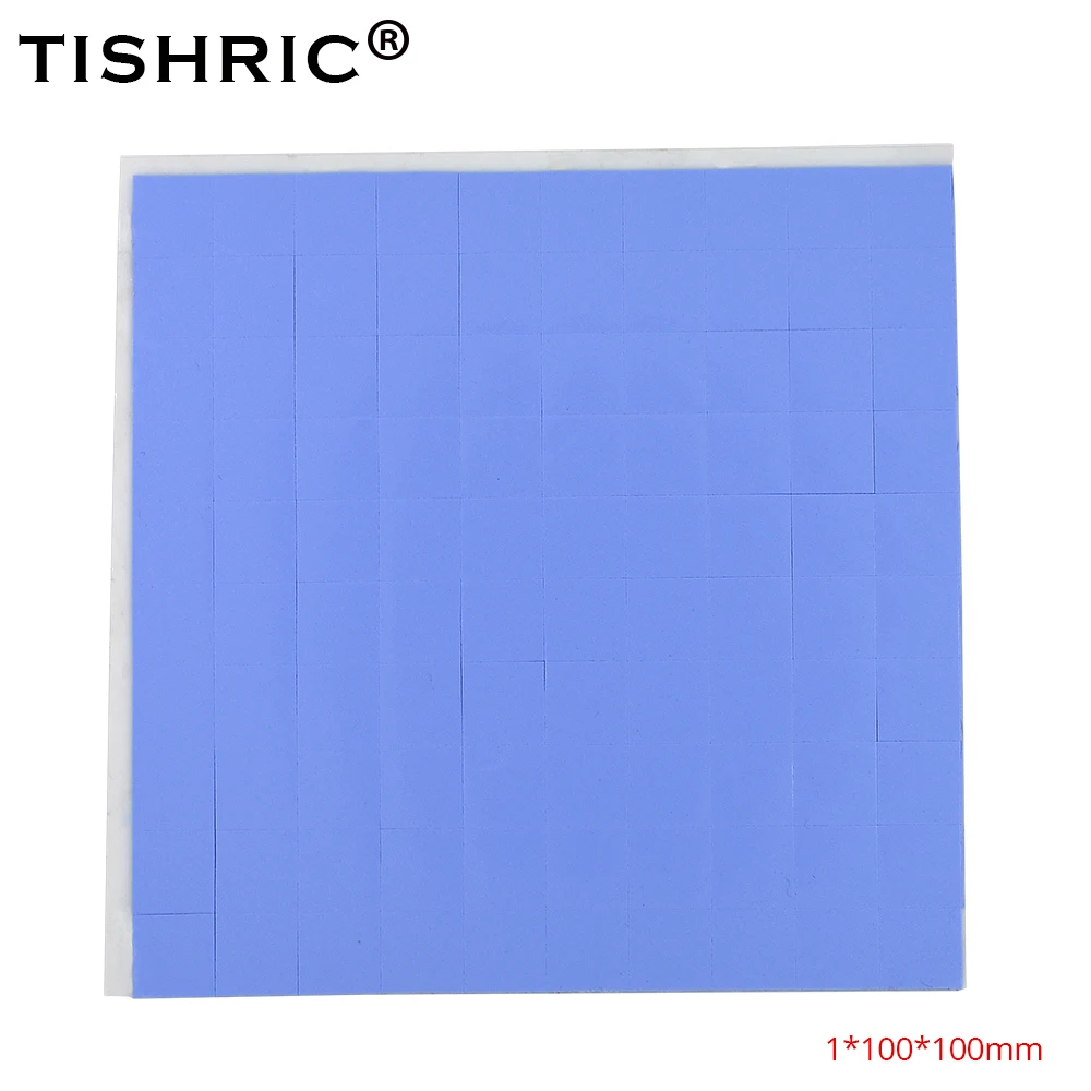 

TISHRIC Computer PC Fan heatsink Heat Sink Cooling Cooler GPU CPU Thermal Pads 1mm Conductive Silicone Pad