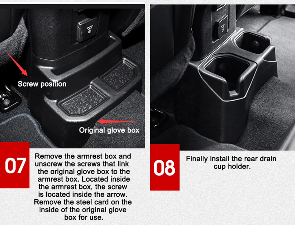 Для Jeep Wrangler JL+ Автомобильное заднее сиденье держатель для стакана воды ящик для хранения аксессуары для салона автомобиля Стайлинг заднего стока держатель