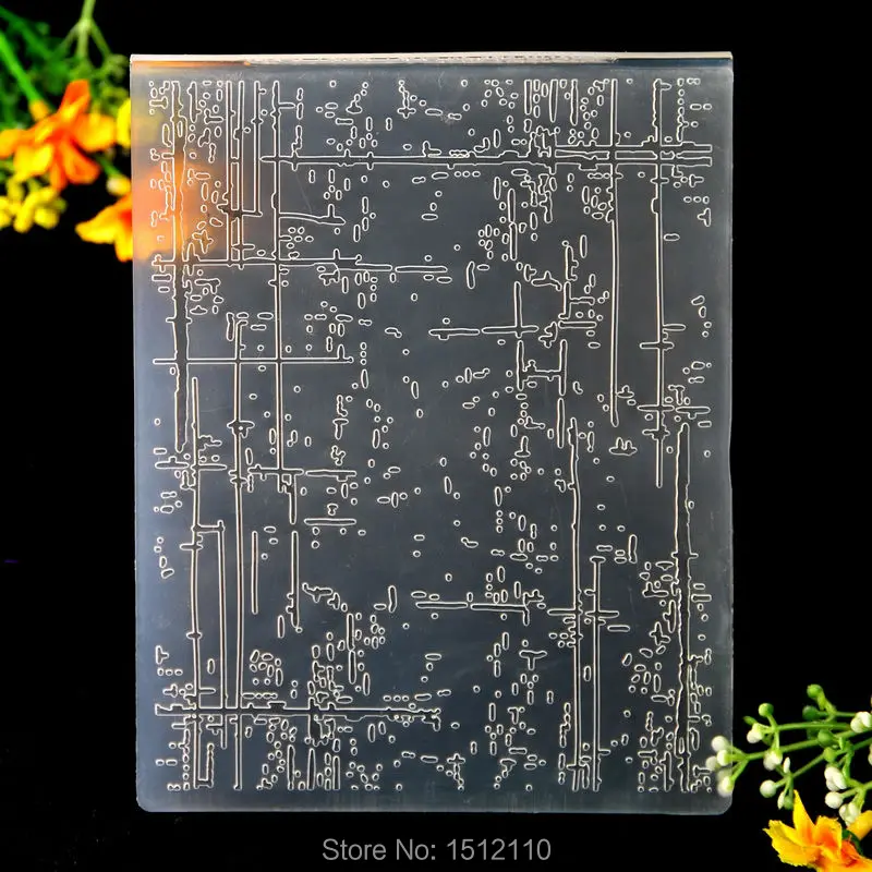 

Grain Plastic Embossing Folder For Scrapbook DIY Album Card Tool Plastic Template 12.1x15.3cm KW691050
