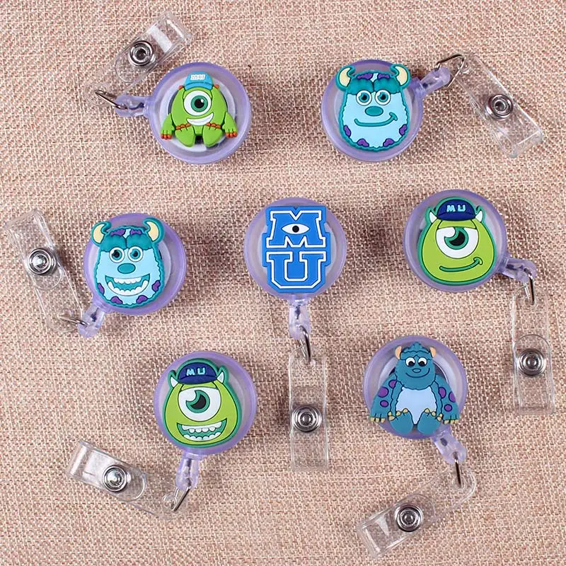 

Cartoon The M University Boy & Girl Clown Retractable Creative Badge Card Holder Reel Nurse Exhibition Enfermera Name Card Chest