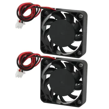 

PROMOTION! DC 12V 0.10A 2 Wire Brushless Cooling Fan Black 40mmx40mmx10mm 2 Pcs