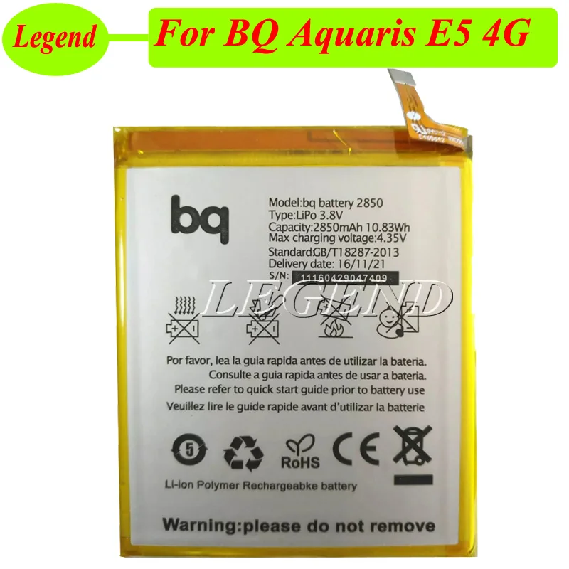 2850 батарея для BQ Aquaris E5 4G LTE E5S 2850mAh аккумуляторная AKKU высокого качества|battery for|bq