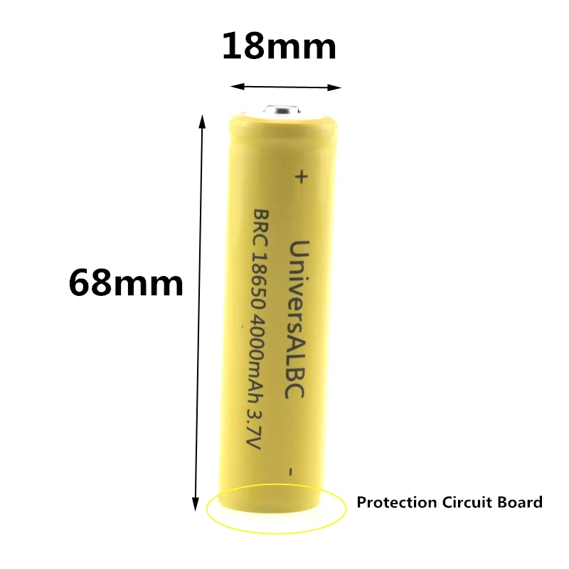 3,7 V перезаряжаемая 18650 литий-ионная батарея с защищенной печатной платой 4000mAh 18650 батарея для фонарика электрические инструменты