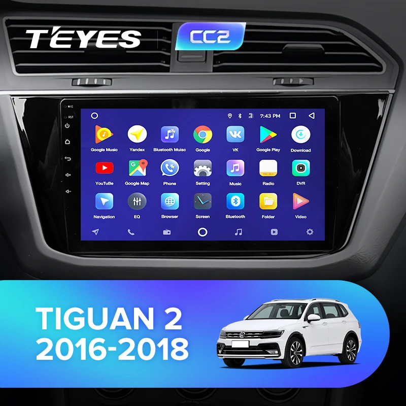Clearance TEYES CC2 For Volkswagen Tiguan 1 2006-2017 Car Radio Multimedia Video Player Navigation GPS Android 8.1 No 2din 2 din dvd 2