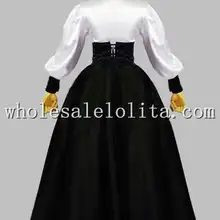 Freeshipping Благородный Готический Атласная Викторианский Суд Платье Из Трех Частей