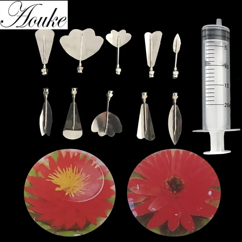 

3D Jelly Leaves Art Tools Russian Tulip Nozzles Gelatin Art Tools Jello Gurbias Nozzles Pastry Tips Cake Baking Mold P021