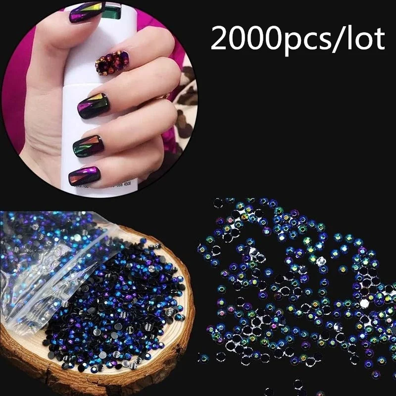 2000 шт. Для женщин маникюр декор DIY Нейл Арта набор для ногтей Стразы 3D кристаллы