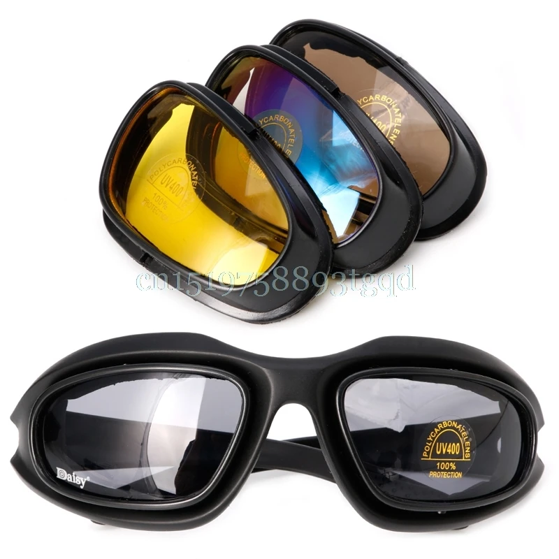 Ветрозащитный поляризованные мотоциклетные линзы солнцезащитные очки для верховой езды Велоспорт Байкер Спорт обёрточная бумага CS