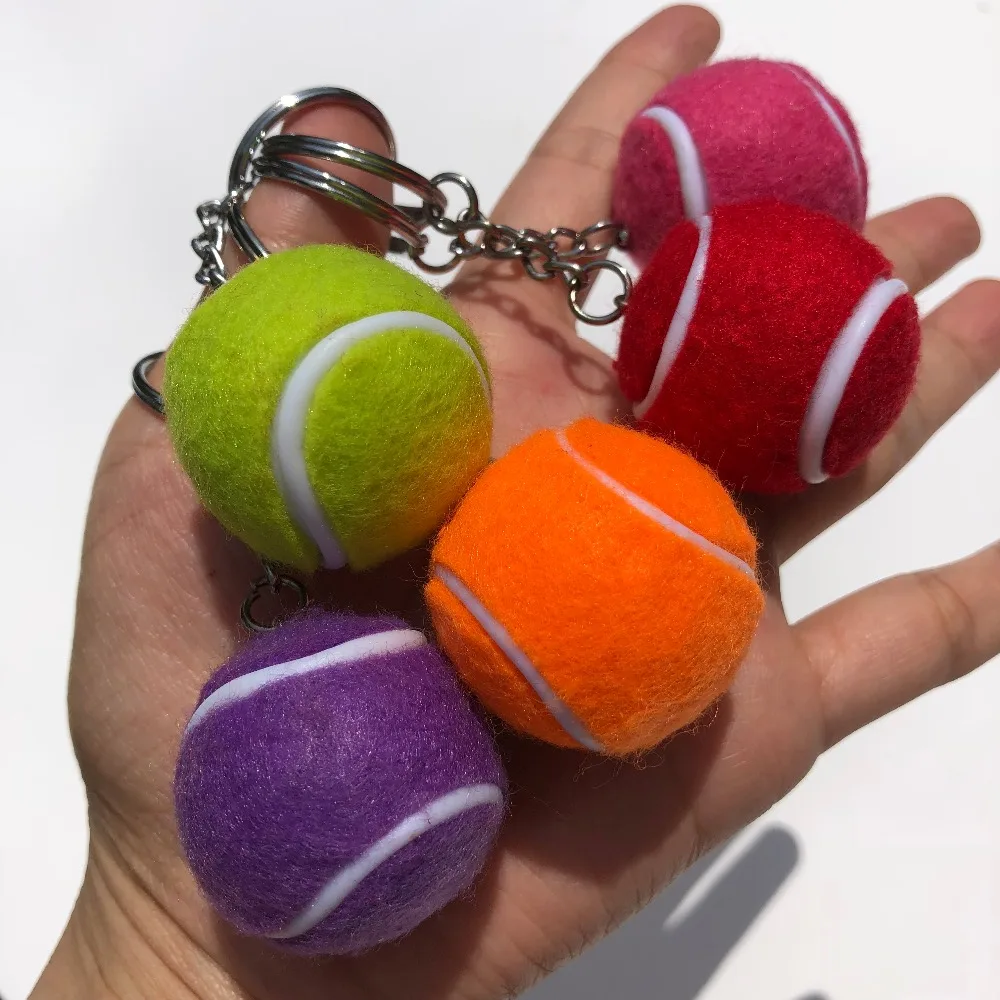 20 Pcs Resin Mini Tennis Balls Keychain,keyring Tennis Club Player