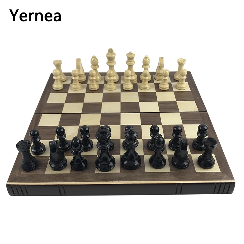 Деревянная складная доска Yernea в форме книжки твердая коробка для шахматных работ