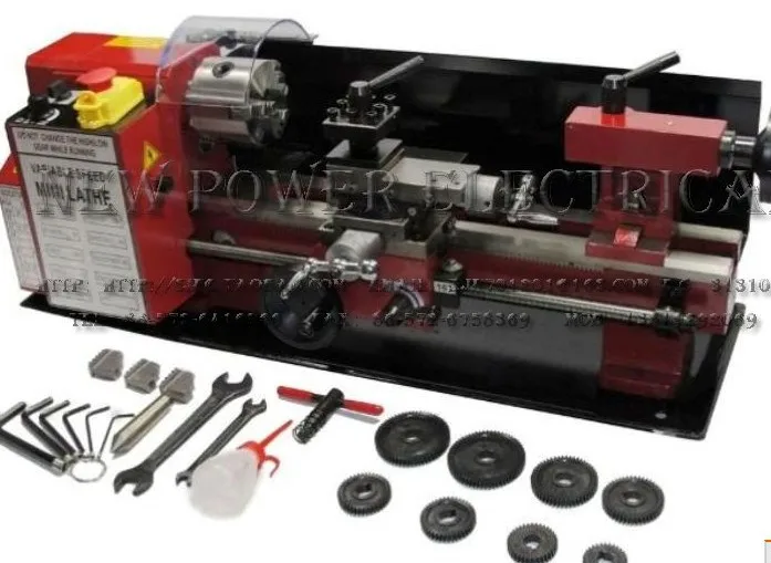mini metal cutting lathe CJ0618 wood aluminum steel.steel bushsteel
