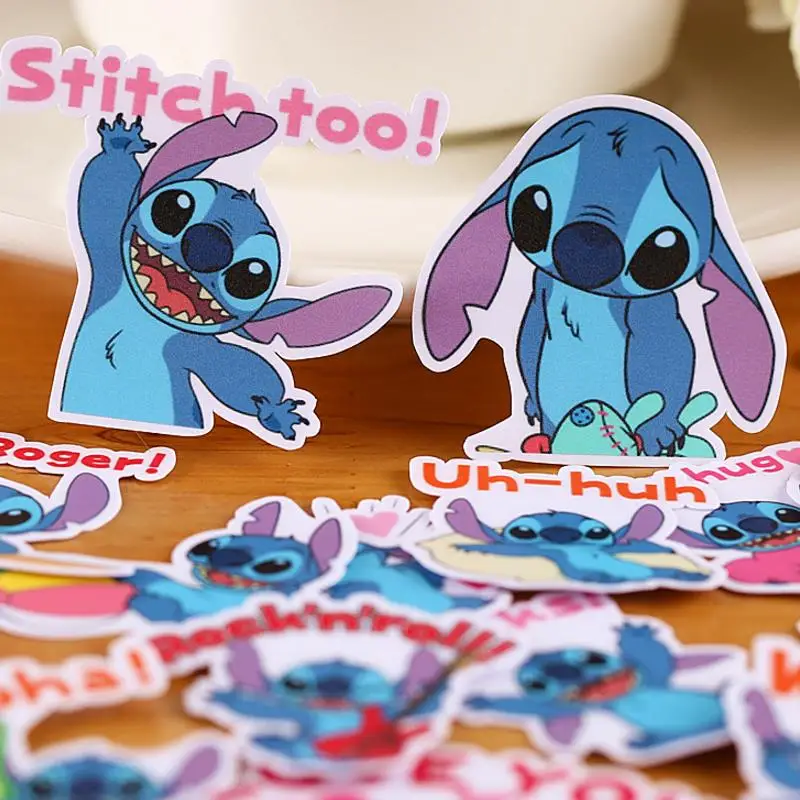 

1 pack new Hot sale Cartoon Lilo & Stitch Stickers Scrapbooking Stick Label Diary Album Stickers Classic Toy for kids gift