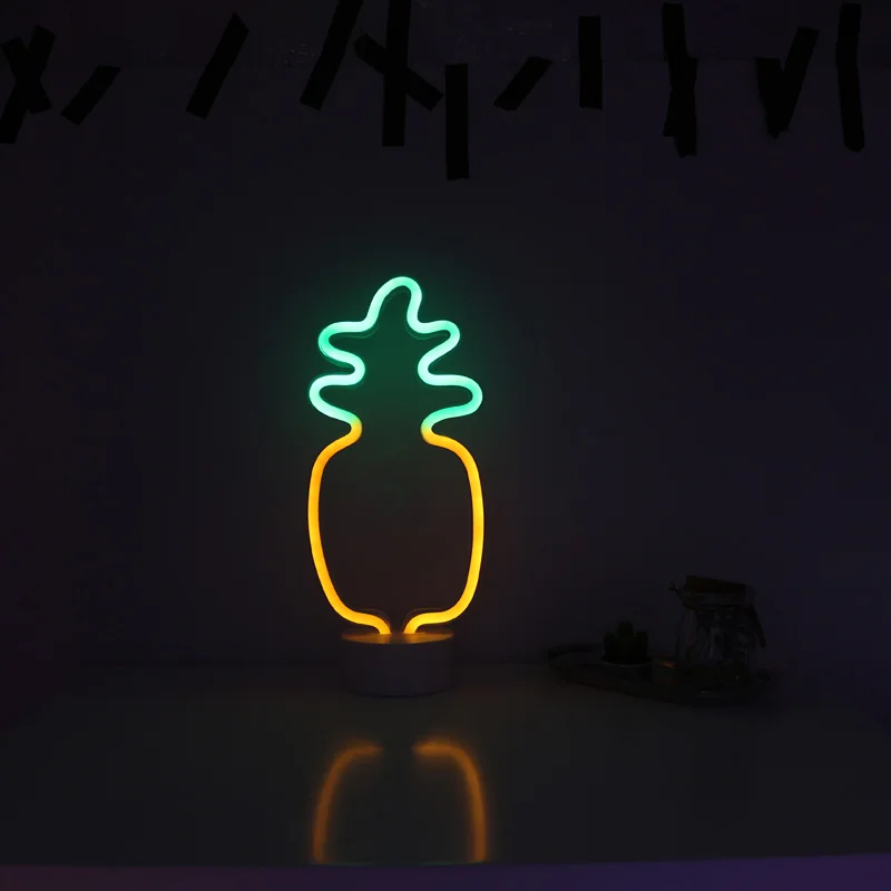 Кактус дерево звезда Луна украшения с неоновым светом LED Настольная лампа для
