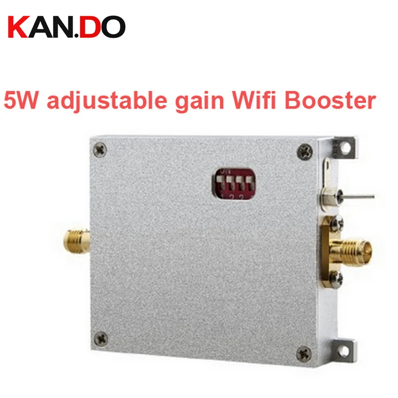 5W adjustable gain Wifi Wireless Broadband Amplifier Router 2.4Ghz