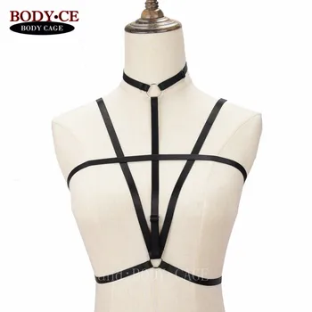 

Hot Womens Sexy Fashion Body Harness Belt Elastic Adjust Crop Tops Cage Bra Bondage Lingerie Goth Fetish Exotic Burlesque Corset