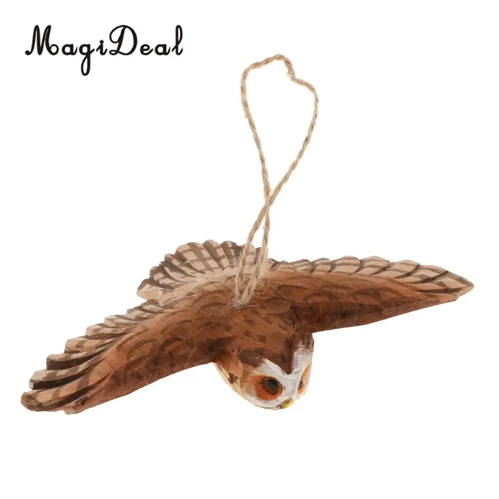 100% Hand Carved Vivid Wooden Animal Wood Hanging Decoration Wind Chimes Garden Wall Hanging Crafts Gifts Retro Outdoor Decor