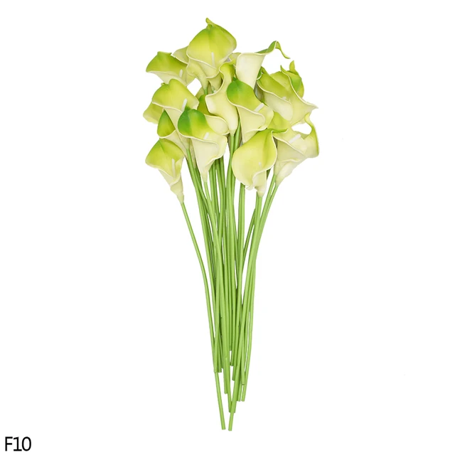 10Pcs High Quality Real Touch Calla Lily Artificial Flowers Calla Lily Bouquet For Wedding Bouquet Bridal Home Flower Decoration F10
