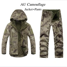 Для мужчин и женщин TAD снаряжение мягкая оболочка камуфляж Открытый Wargame куртка комплект армии Спорт водонепроницаемый охота униформа одежда куртка брюки