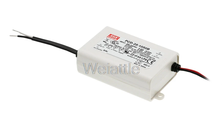 MEAN WELL original PCD-25-1050B 24V 1050mA meanwell PCD-25 25.2W Single Output LED Switching Power Supply | Обустройство дома
