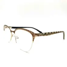ST0007 Ann Defee оптическая металлическая оправа для очков для женщин очки Рецептурные очки половина рамка обод очки