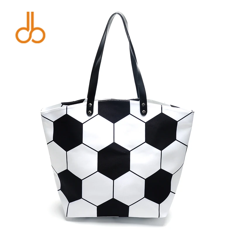 

Wholesale Blanks White Handbag Canvas Sporty Tote Bag DOM294