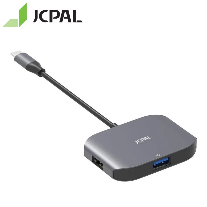 

JCPAL Multiport USB-C HUB for Macbook Pro with USB 3.0 Splitter Switch Aluminum Enclosure Type-C HUB Adapter for Surface