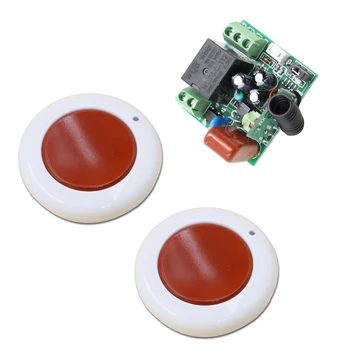

High Quality Mini Size 220V 1CH Wireless Remote Control Switch Receiver + 2X Transmitter for Smart Home 315/433MHZ