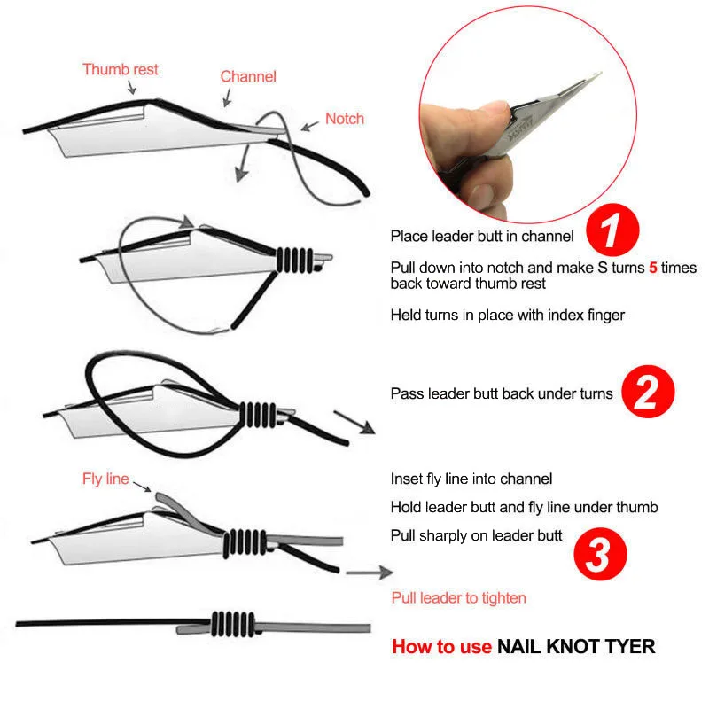 

Fishing Quick Lines And Hook Knot Tying Tools Equipment Accessories 3 Knots Tyer