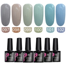 

MSHING99 Soak Off UV LED Gel Nail Polish Gray Color Series 97-102 Nail art Semi Permane Varnish Lacquer Enamels for nails