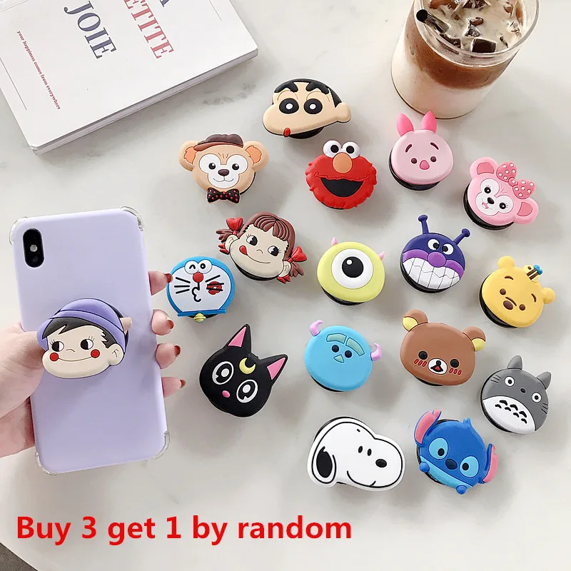 

Anime cartoon folding bracket ring buckle universal stand stretch bracket for iphone Samsung Huawei cute phone case kickstand