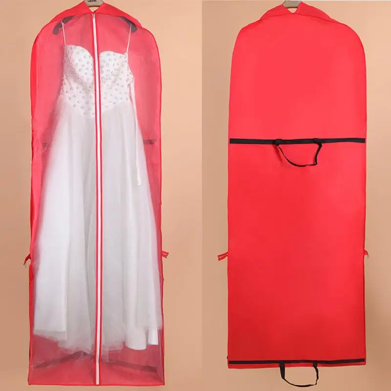

155cm Foldable Garment Clothes Dustproof Storage Bag Protector Showerproof Long Wedding Bridal Dress Cover #0530