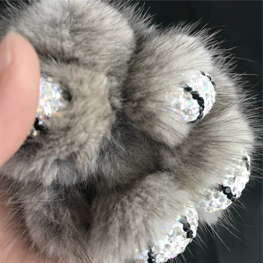 Magicfur W Хрустальный бриллиант милый кролик из натурального меха норки кукольный