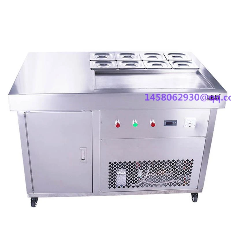 

Chinese small Yoghurt ice cream maker/China Professional Flat Pan Fried Ice Cream Machine