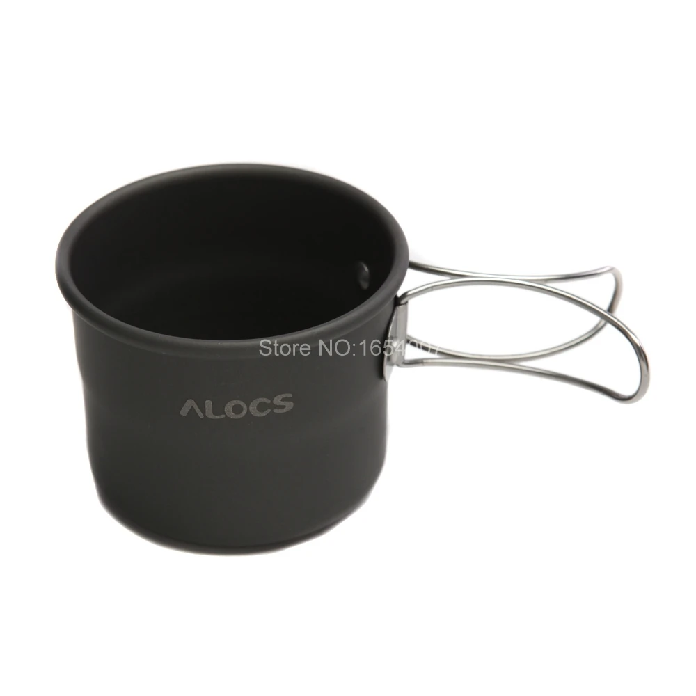 1 unids Alocs 150 ml portátil al aire libre camping Vasos y copas Tazas óxido de aluminio taza de agua con asas plegables Botellas de agua tw-402