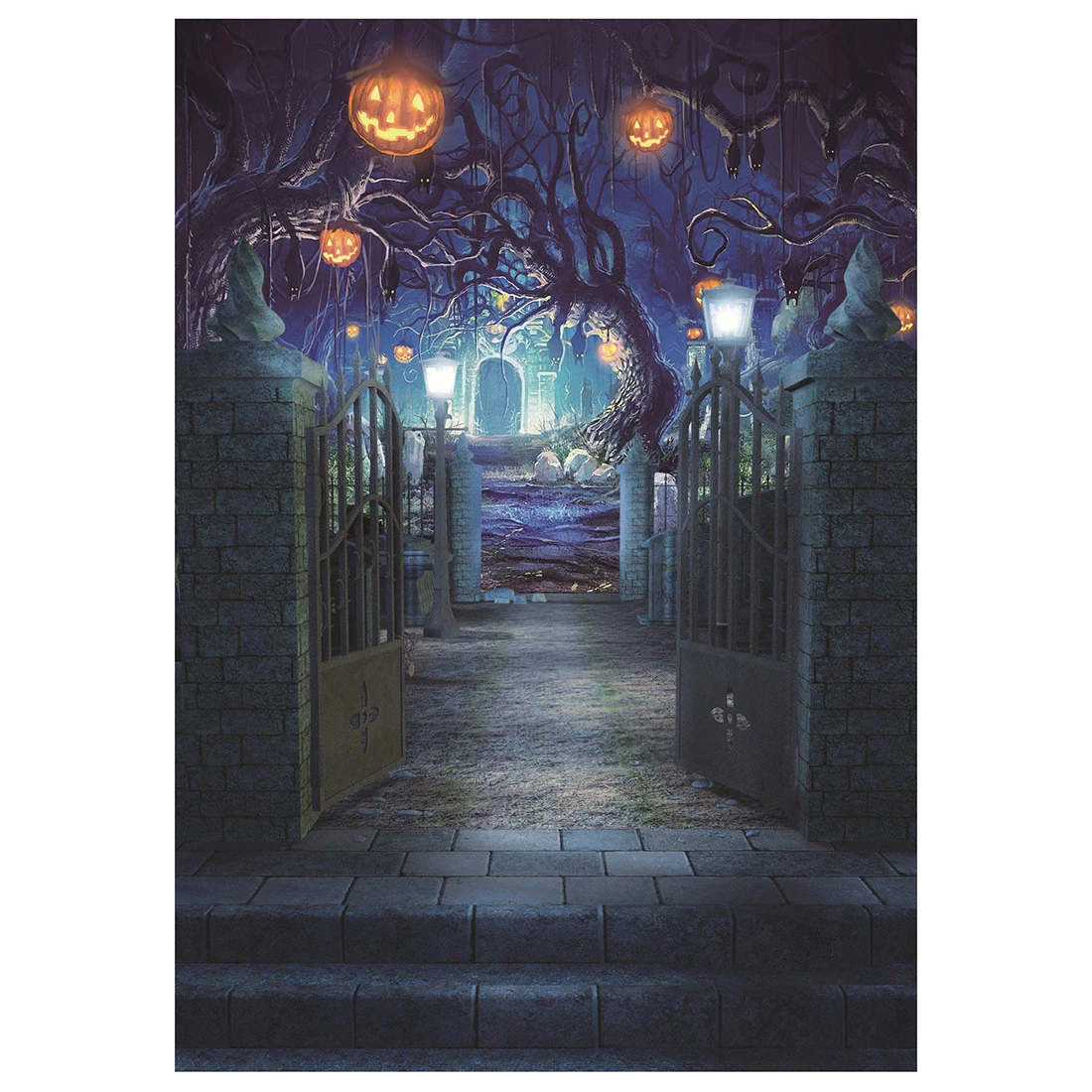 

Halloween Vinyl Backdrop Photography Prop Studio Photo Background 5x7ft