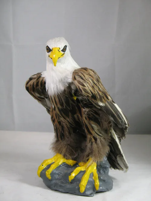 30x26cm eagle toy simulation animal model polyethylene&ampfurs Resin handicraft decoration gift d299 | Дом и сад