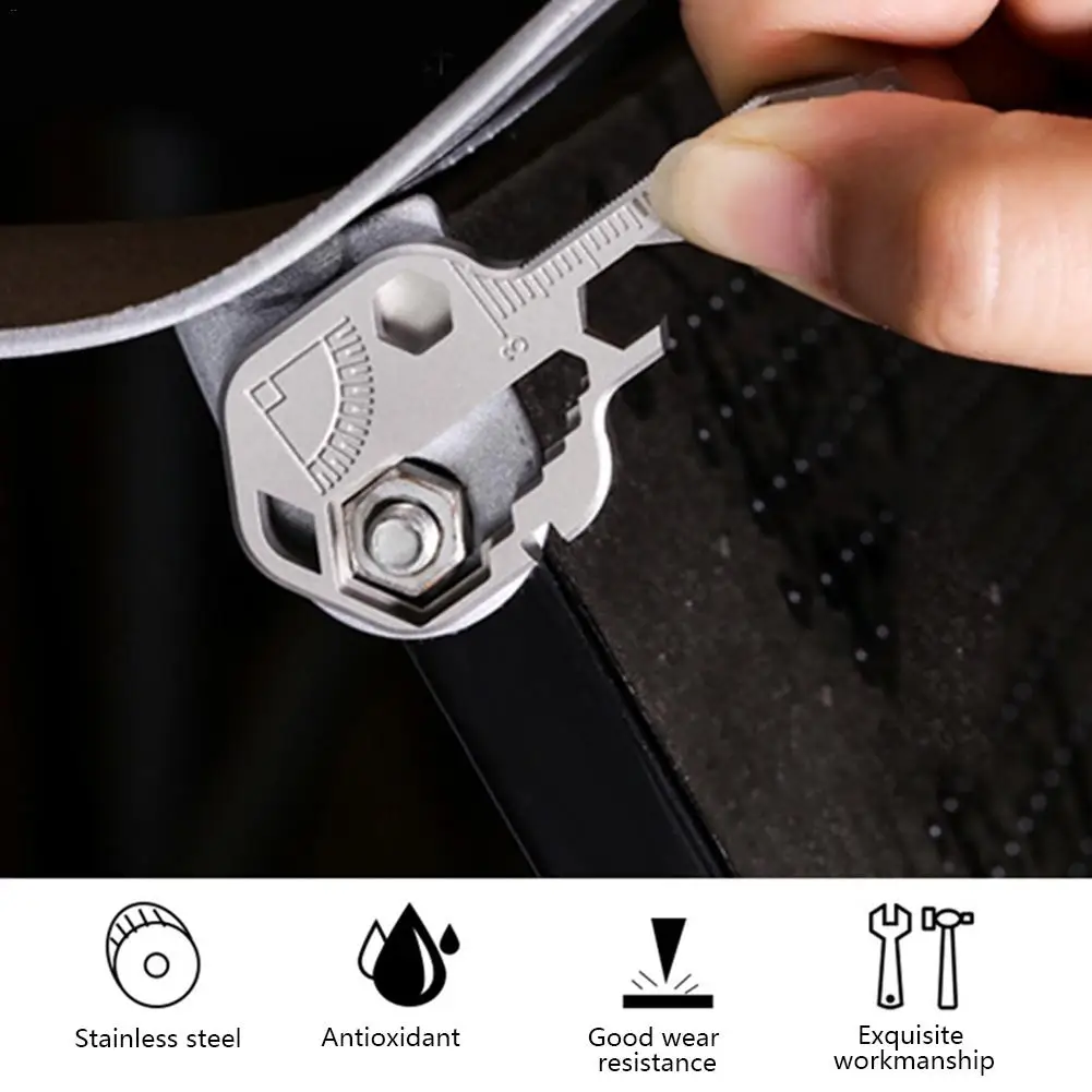 

Outdoor Multi-functional Stainless Key EDC Survival Pocket Tool Key Ring Chain Bottle Opener Survival Tool Camping Travel Set