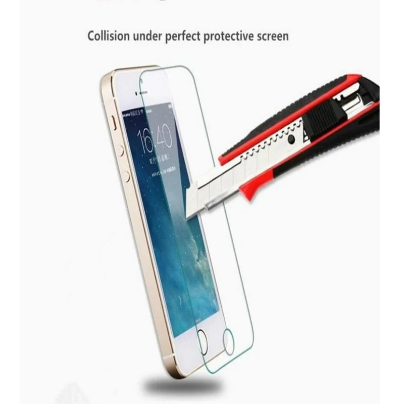 Закаленное стекло 9H для iphone X 8 4S 5 5S 5c SE 6 6s plus 7 защитная пленка чехол закаленное