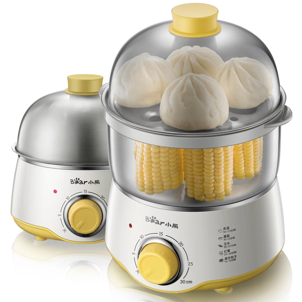 Multi Egg Boiler 360W 2 Layer Timing Stainless Steel Sterilization