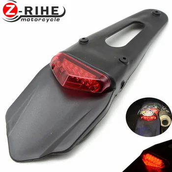 

For ktm 1pcs Universal Motorcycle LED Brake Tail light Rear Fender Back Splash Guard Motocross Dirt Bike Custom Motorbike