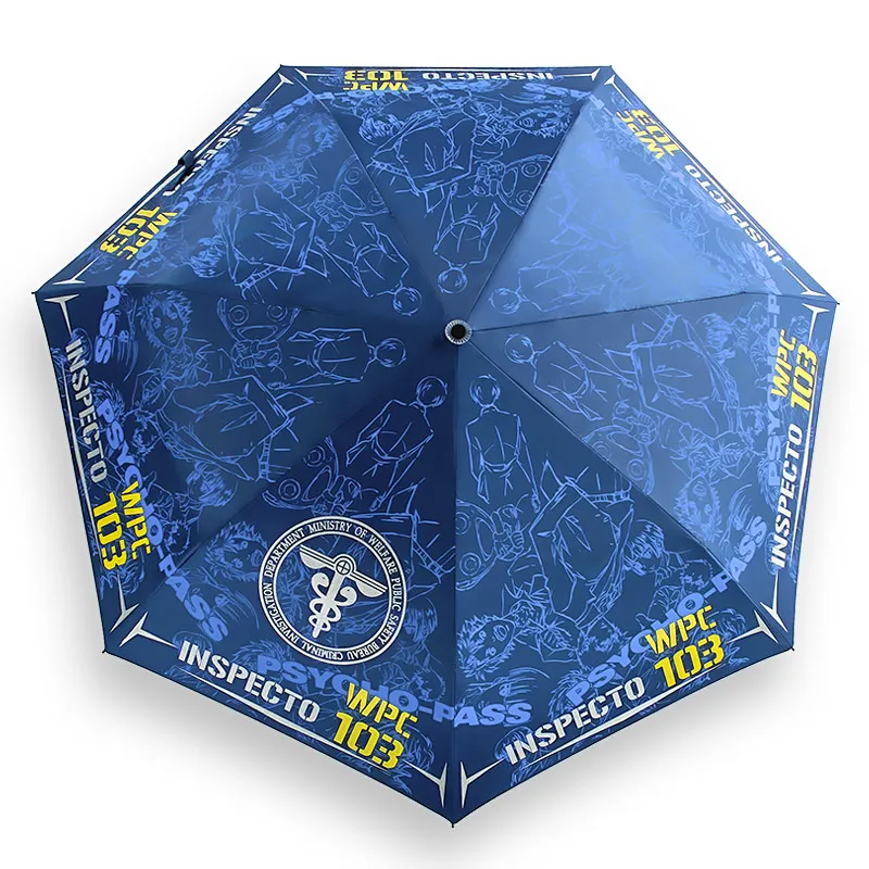 

Psycho-Pass PP Offical Licensed Portable Rain Umbrellas Safety Reflective Light Pencil Umbrella Anime Peripheral Paraguas