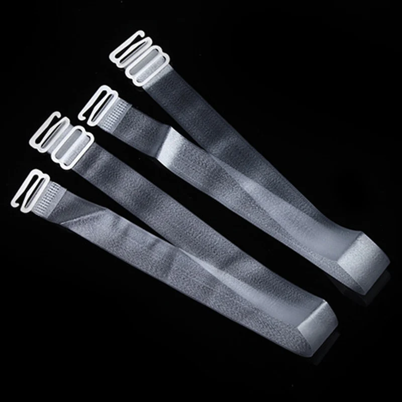 1.8cm Wide Women Silicone Bra Straps Adjustable Clear Bra Strap Elastic