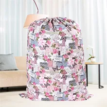 YILE 1 шт. хлопчатобумажная ткань, мешок со шнурком одеяло Домашний Органайзер сумка Дерево полотенце роза цветок 8214b