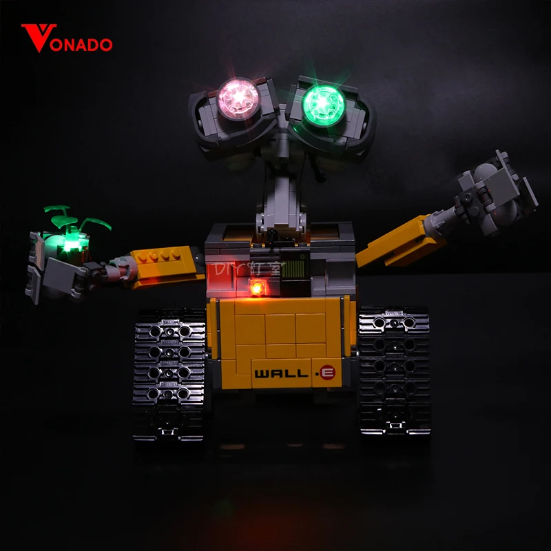 

Led Light For Lego 21303 Compatible 16003 Idea Robot WALL E Eyes Flashing Light Building Blocks Toys (only light+Battery box)