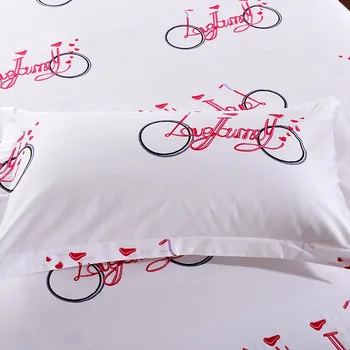 

2PCS of new Cycling love theme pillow case for house hotel bedding