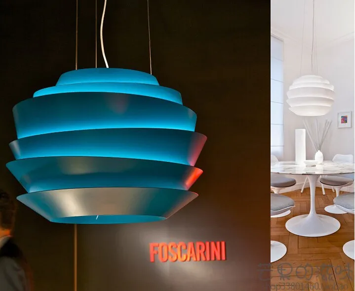 Современный D40cm Foscarini Le Soleil кулон с волной огни белая роза подвеска лампы спальня Hanglamp E27 светильники Европейский